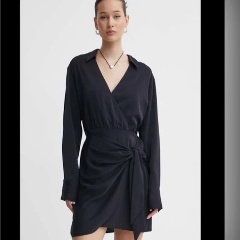 Abercrombie & Fitch Long Sleeve mini wrap Dress
